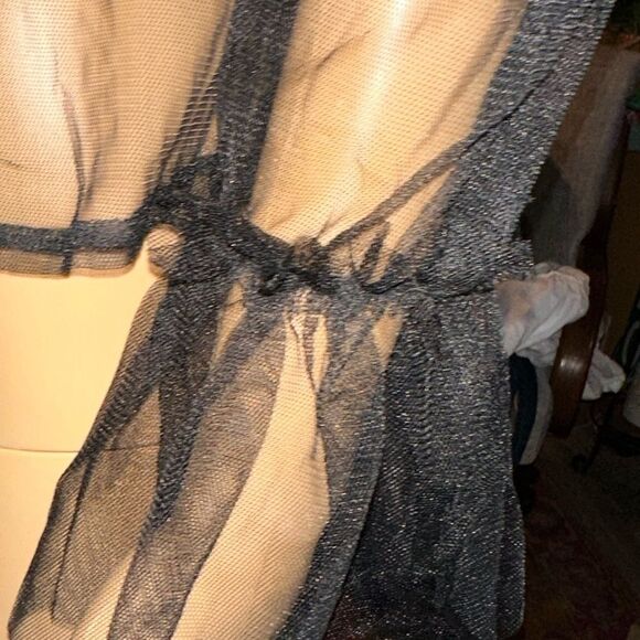 🖤 L.I.F.E “Love Is For Eternity” Black Sheer Ruffle Mesh Top - Size M - Picture 8 of 15